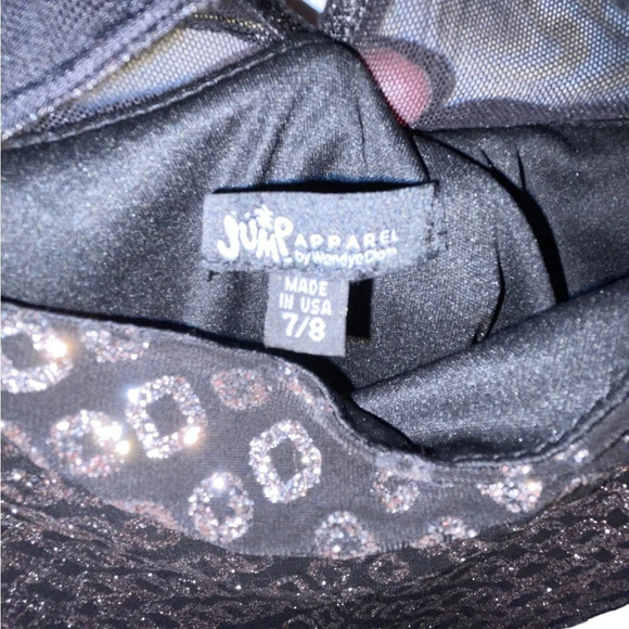 Jump Apparel Black And Silver Sparkly Glittery Prom Dress Juniors Size 7/8 - Picture 3 of 5